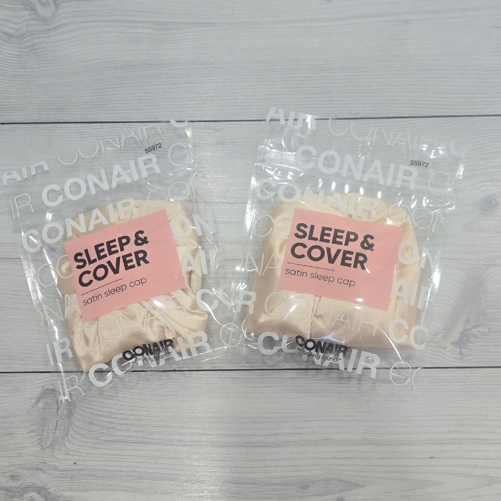 Conair Sleep & Cover Cream Satin Sleep Cap